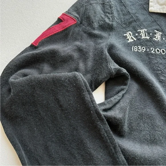 Ralph Lauren Rugby 2004 Polo Long Sleeve Shirt Medium Crest Embroidered Vintage - Picture 10 of 11